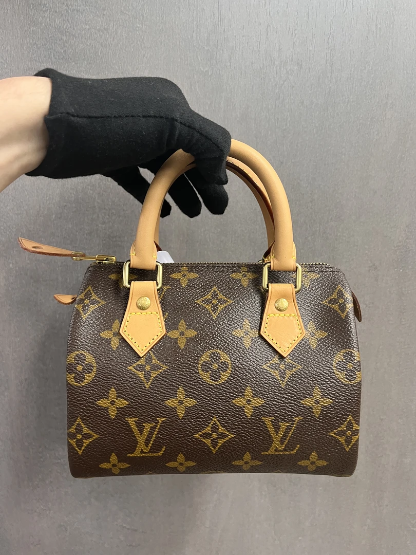 99新 LouisVuitton/路易威登 巧巧  LV  老花speedy 18 枕头包