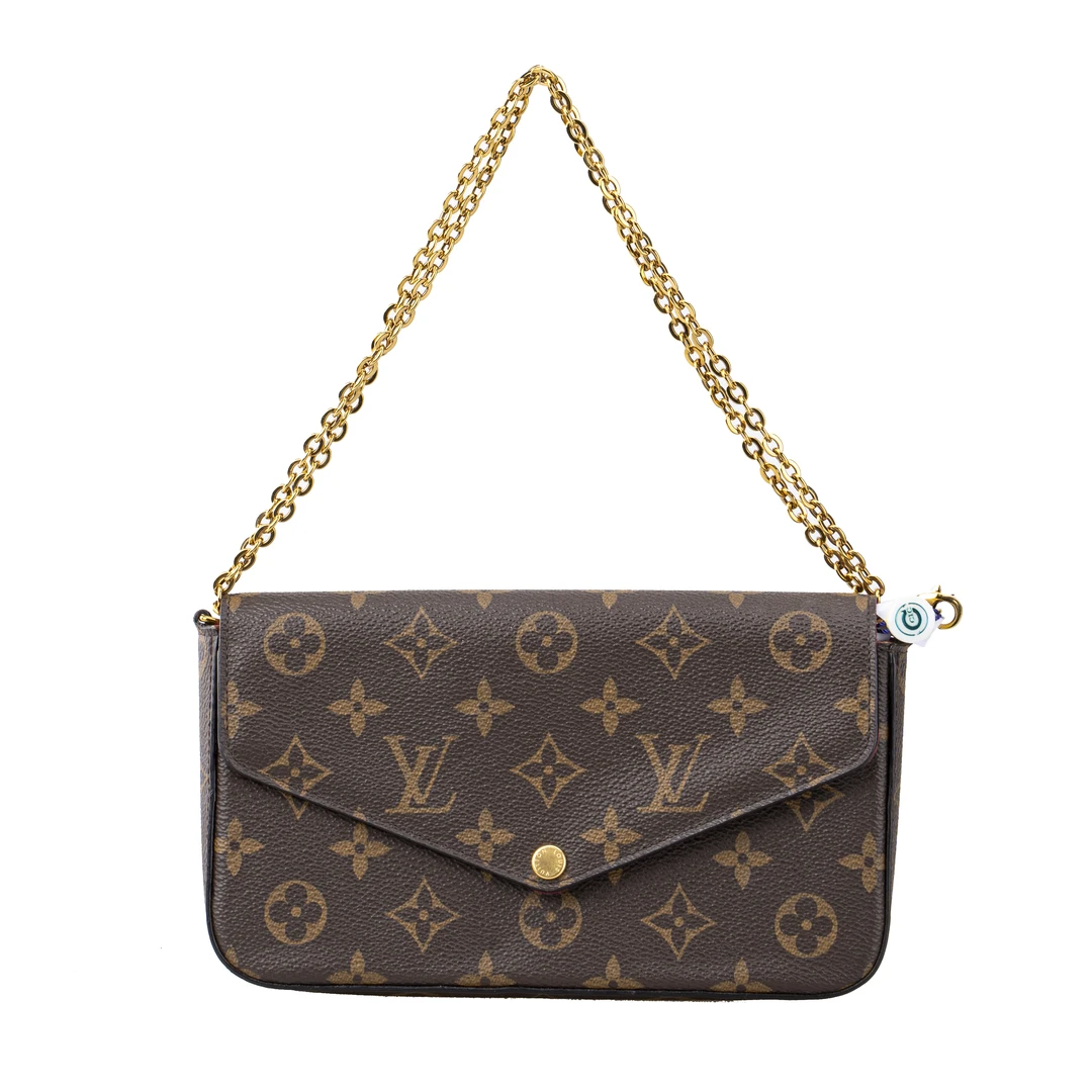 95新 LouisVuitton/路易威登 LV 老花三合一单肩包斜跨包信封