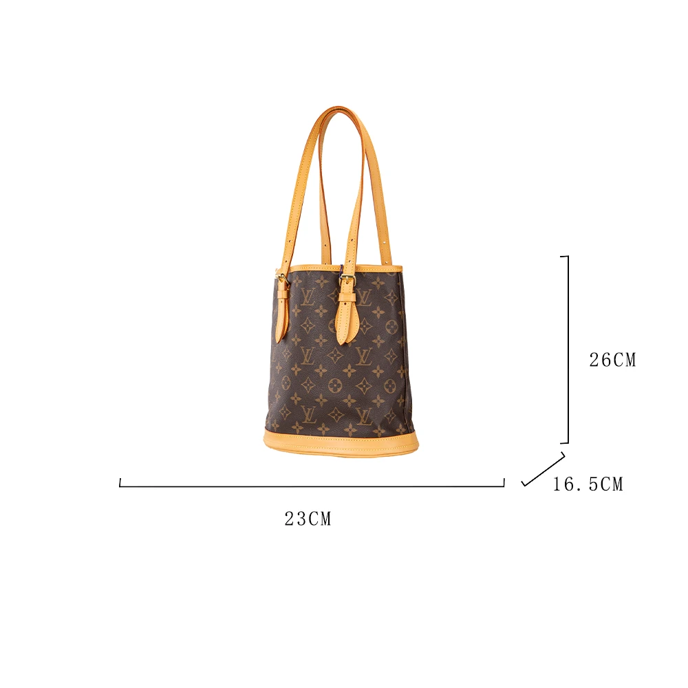 95新 LouisVuitton/路易威登  LV 老花 香槟小水桶 嘉莉