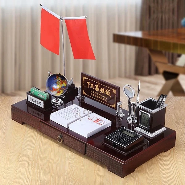 2026年新款台历架高档商务办公桌摆件笔筒创意日历记事本定制广告