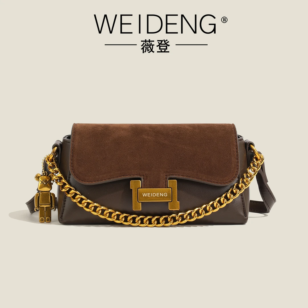 6652女士包包新款潮流百搭高级感时尚小众设计单肩斜挎链条包