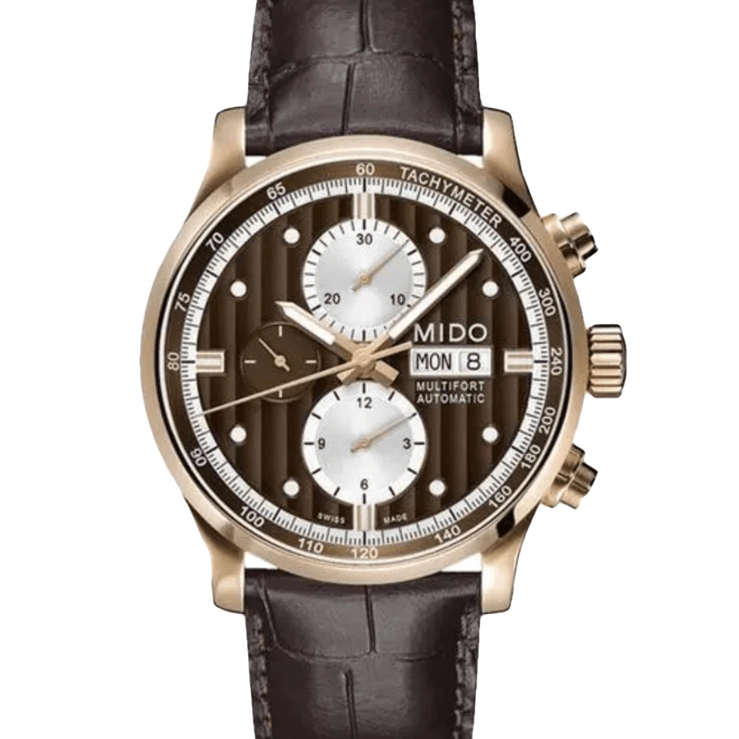 99新 Mido/美度 名汇/三眼舵手M005.614/全套盒卡/表径44男士经典