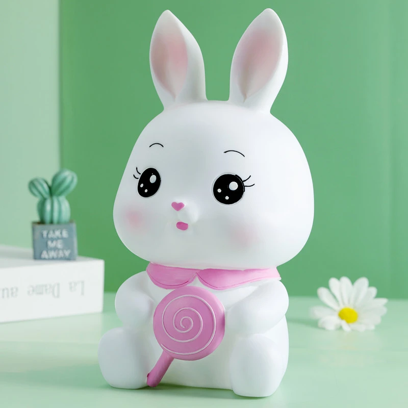 儿童卡通兔子存钱罐可存可取防摔大容量储蓄罐网红男女孩生日礼物