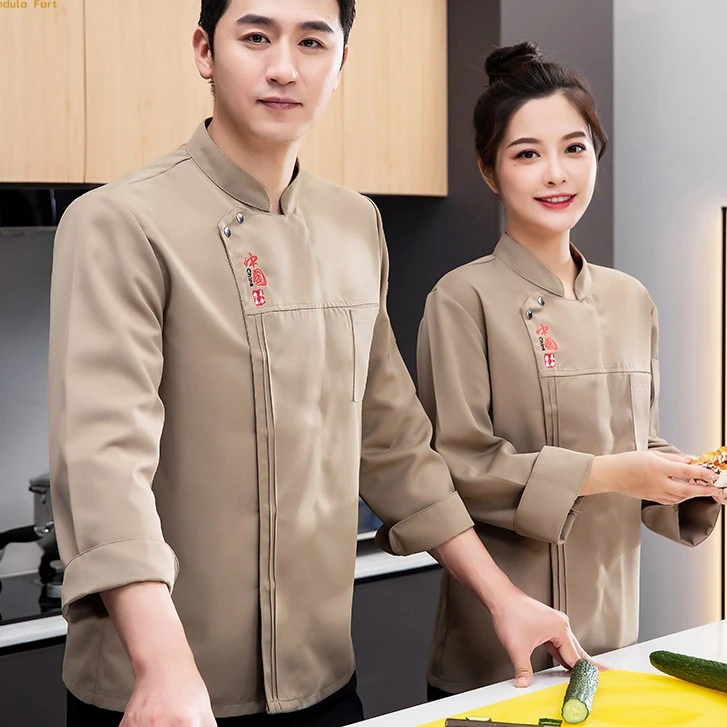 2024新款厨师工作服男长袖餐饮专用饭店酒店厨房蛋糕店秋冬厨师服