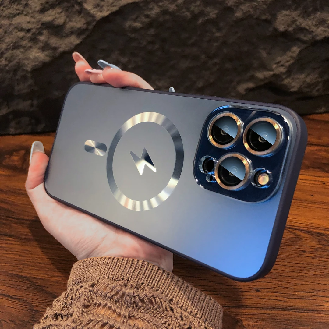 云适苹果14promax手机壳简约高级磁吸14/13/12磨砂防指纹全包防摔