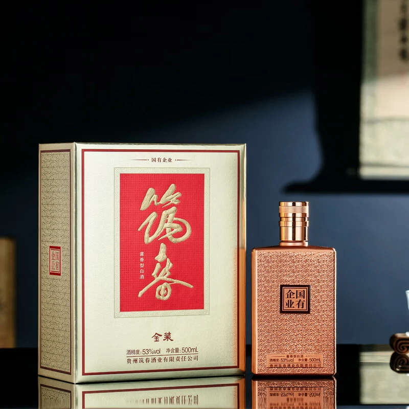 筑春金装53度酱香型白酒500ml送礼自饮收藏53%Vol500ml