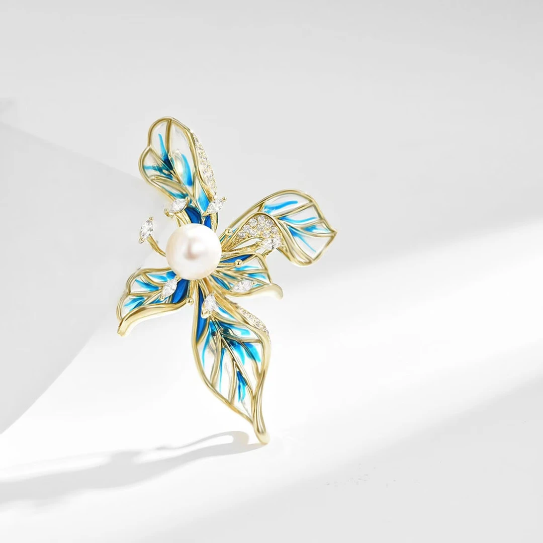合金胸针 【鸢尾花】轻奢时尚百搭复古国风设计师优雅简约精致4123