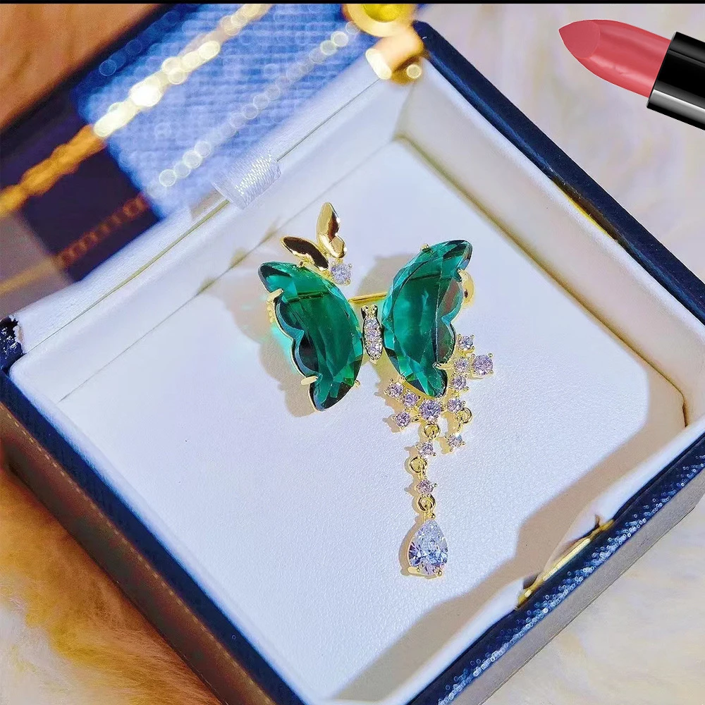 合金胸针 【一帘幽梦蝴蝶】轻奢时尚百搭优雅精致奢华西装配饰3053