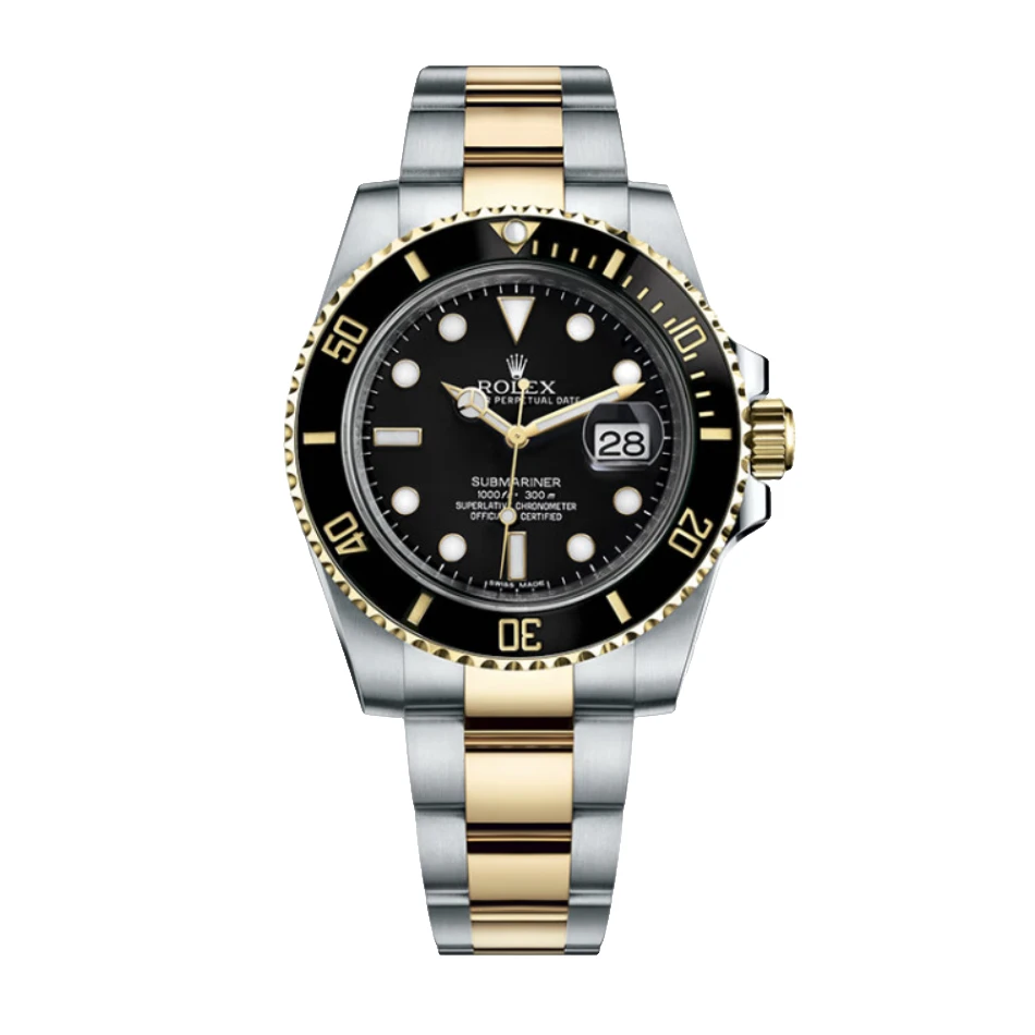 99新 Rolex/劳力士 潜航者型系列116613/间金黑/40mm/19年全套
