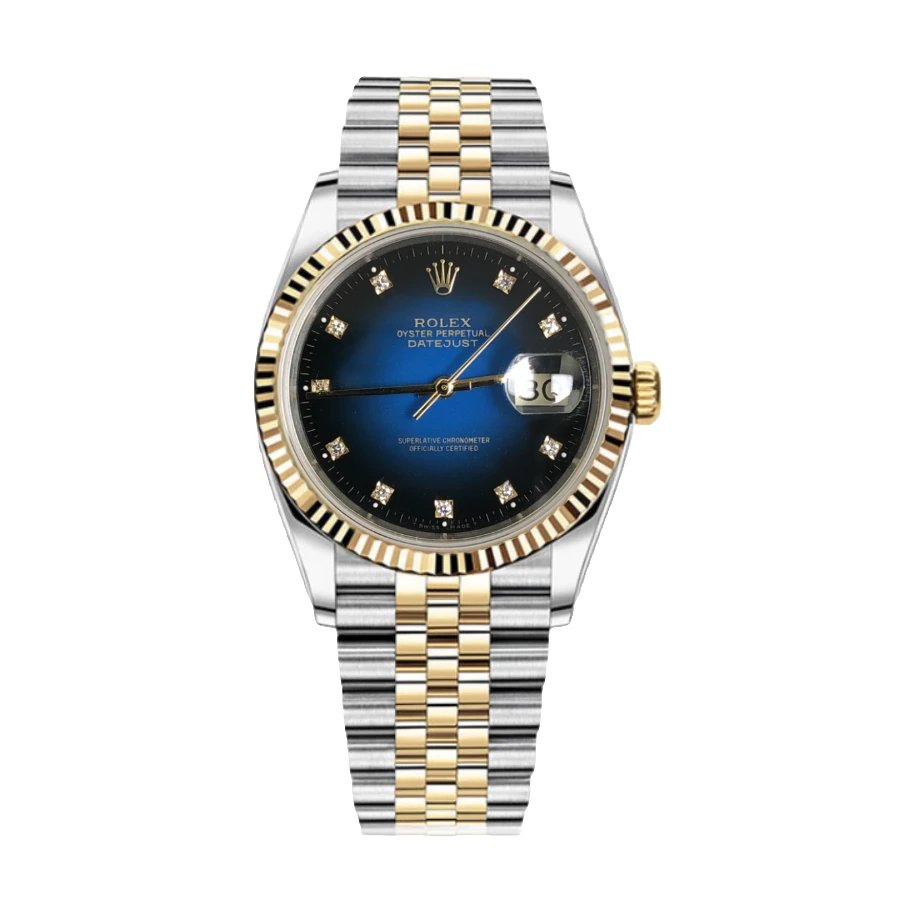 99新 Rolex/劳力士 日志系列/36mm/渐变蓝盘/后钻/自动机械/单表