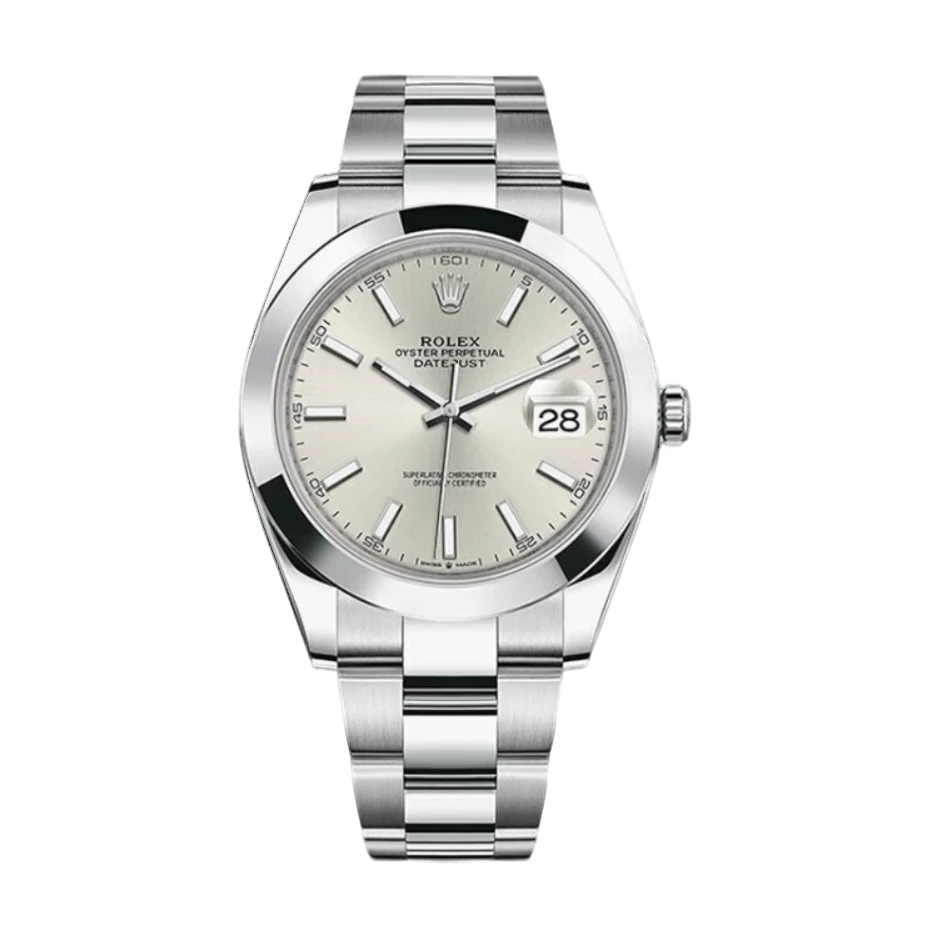 99新 Rolex/劳力士 日志系列126300/41mm/银盘夜光条钉/20年全套