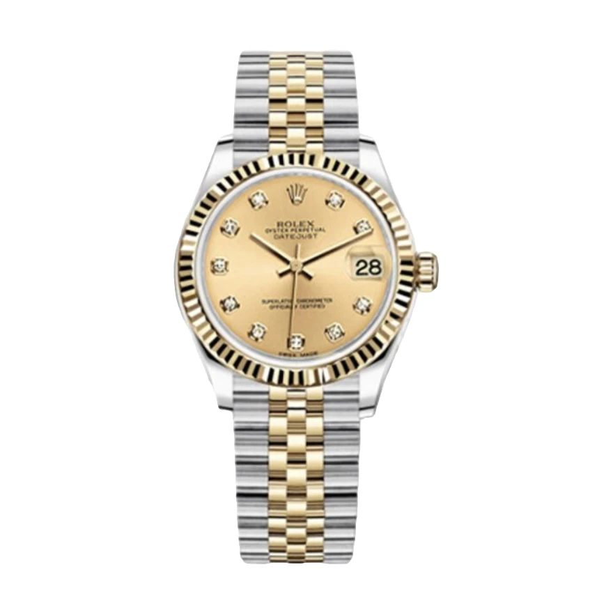99新 Rolex/劳力士 日志178273/31mm/金盘原钻/自动机械/单表