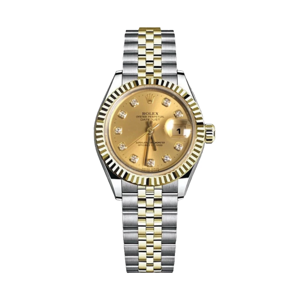 99新 Rolex/劳力士 日志79173/26mm/金盘原钻/自动机械/单表