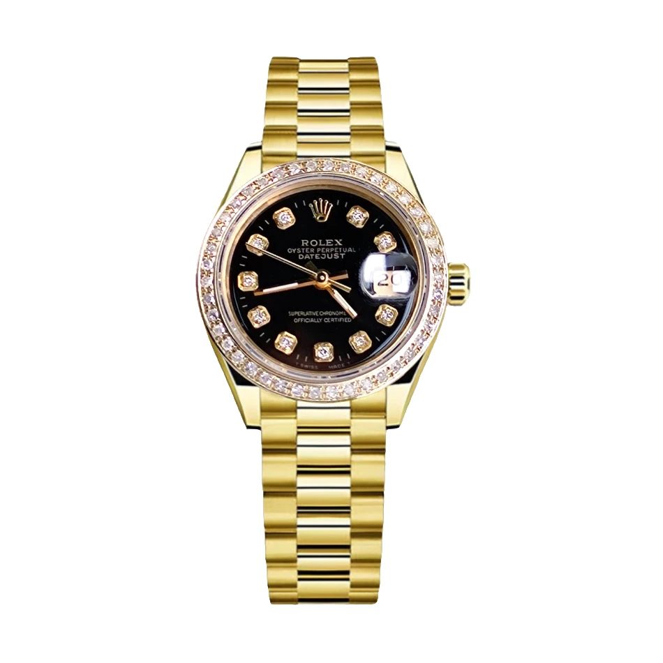 99新 Rolex/劳力士 日志系列69178/26mm/黑盘钻圈/自动机械/单表