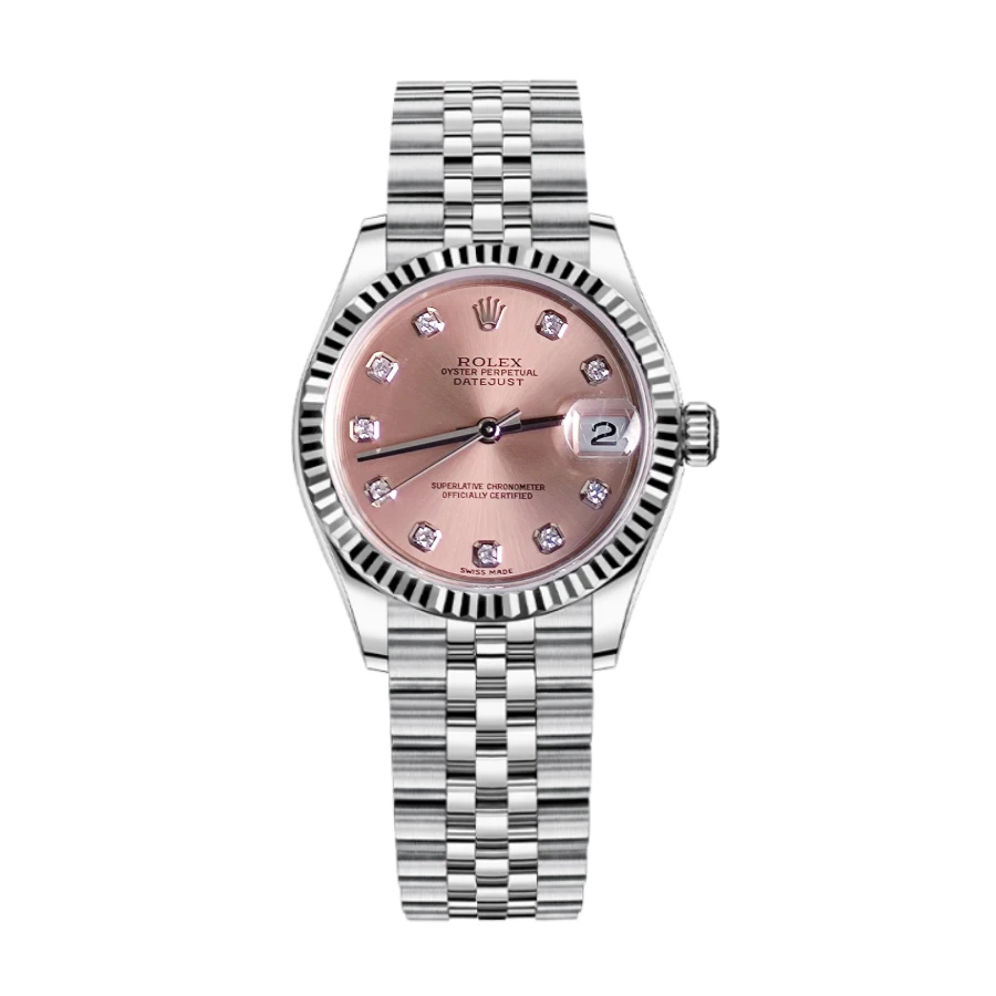 99新 Rolex/劳力士 日志78274/31mm/粉盘/狗牙圈/自动机械/单表