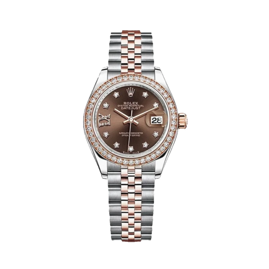 99新 Rolex/劳力士 日志279381/28mm/咖盘星星钻/钻圈/22年全套