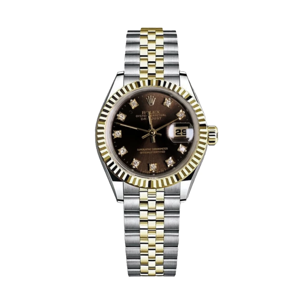 99新 Rolex/劳力士 日志系列69173/咖盘后钻/26mm/自动机械/单表