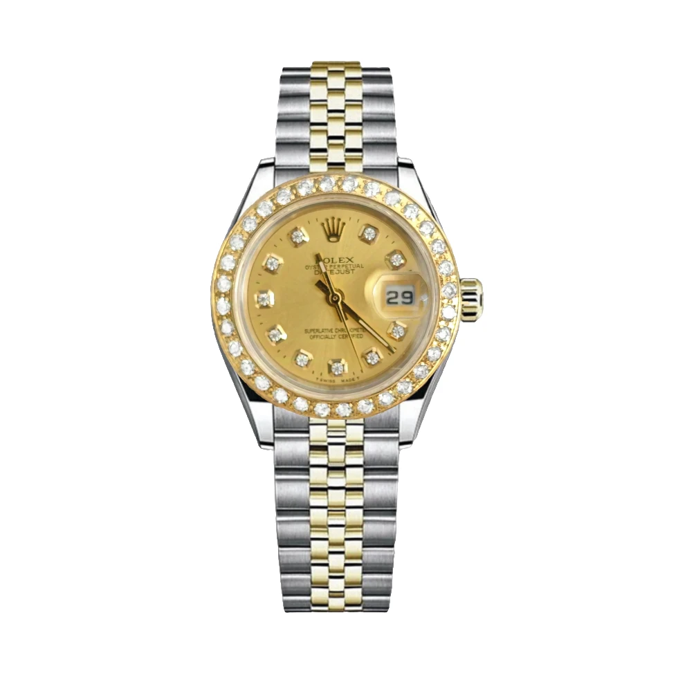 99新 Rolex/劳力士 日志69173/26mm/金盘钻圈/后钻/自动机械/单表