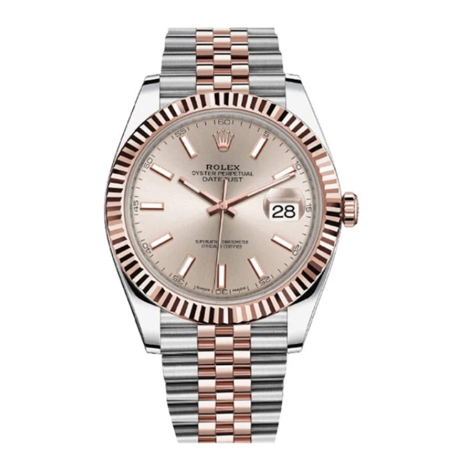 99新 Rolex/劳力士 日志126331/粉盘条钉/41mm/自动机械/17年保卡