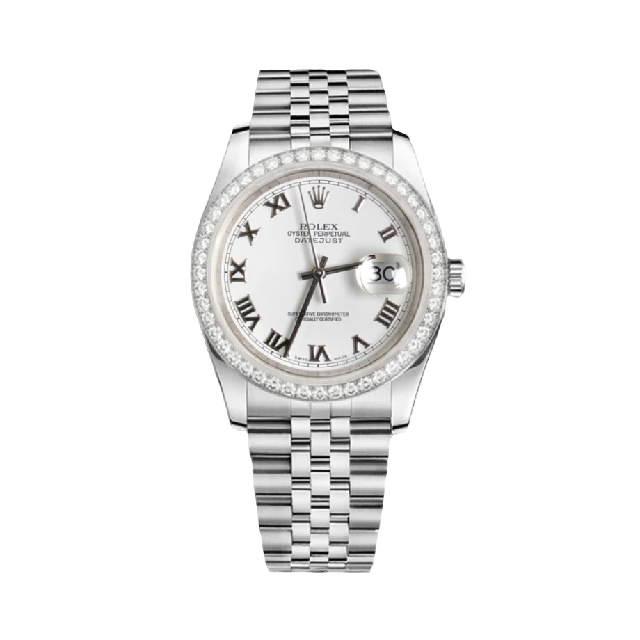 99新 Rolex/劳力士 日志系列/36mm/白罗马/原盘后钻圈/自动/单表