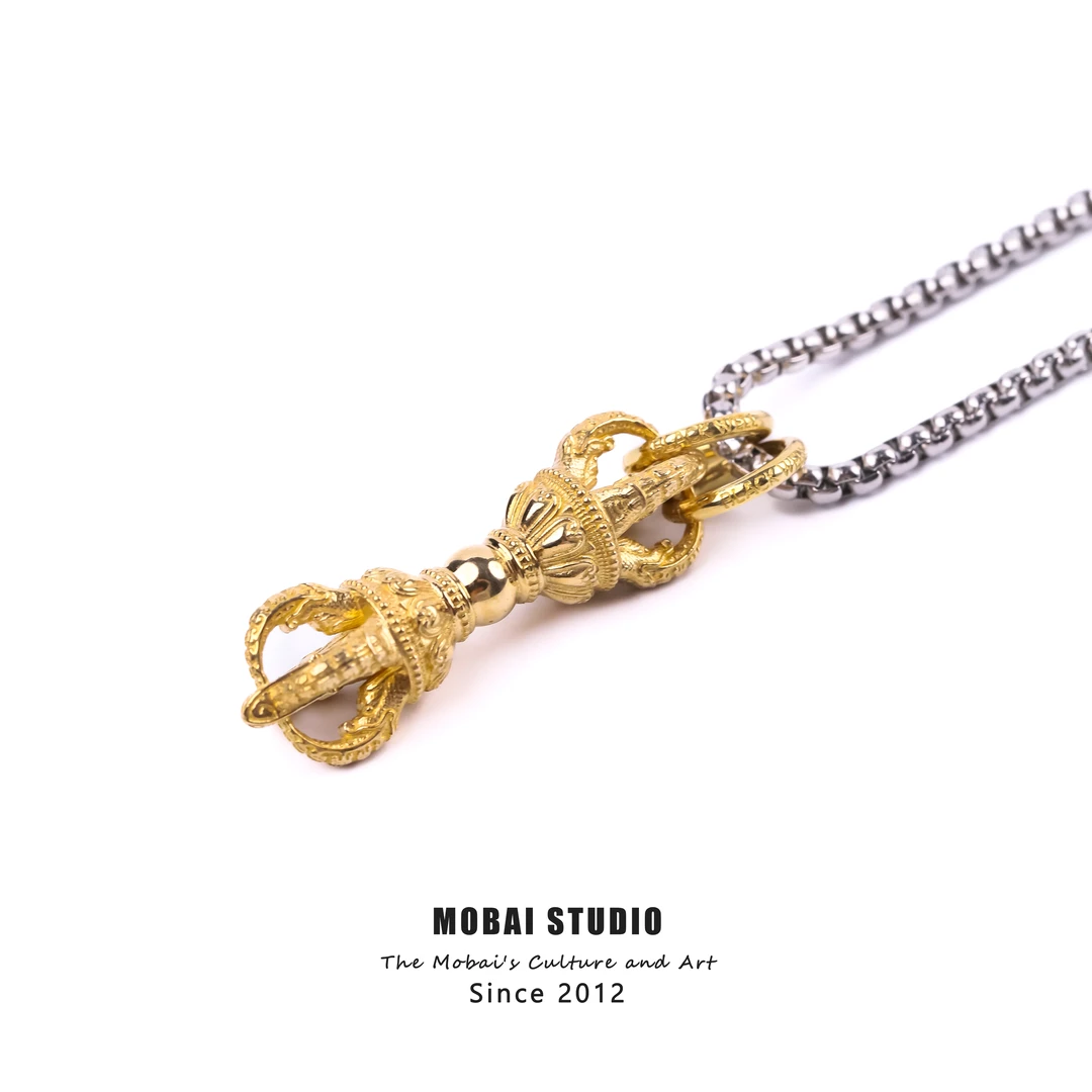 铜合金手链 MOBAI默白出品新店特典款 五股jingang杵 铜质项链