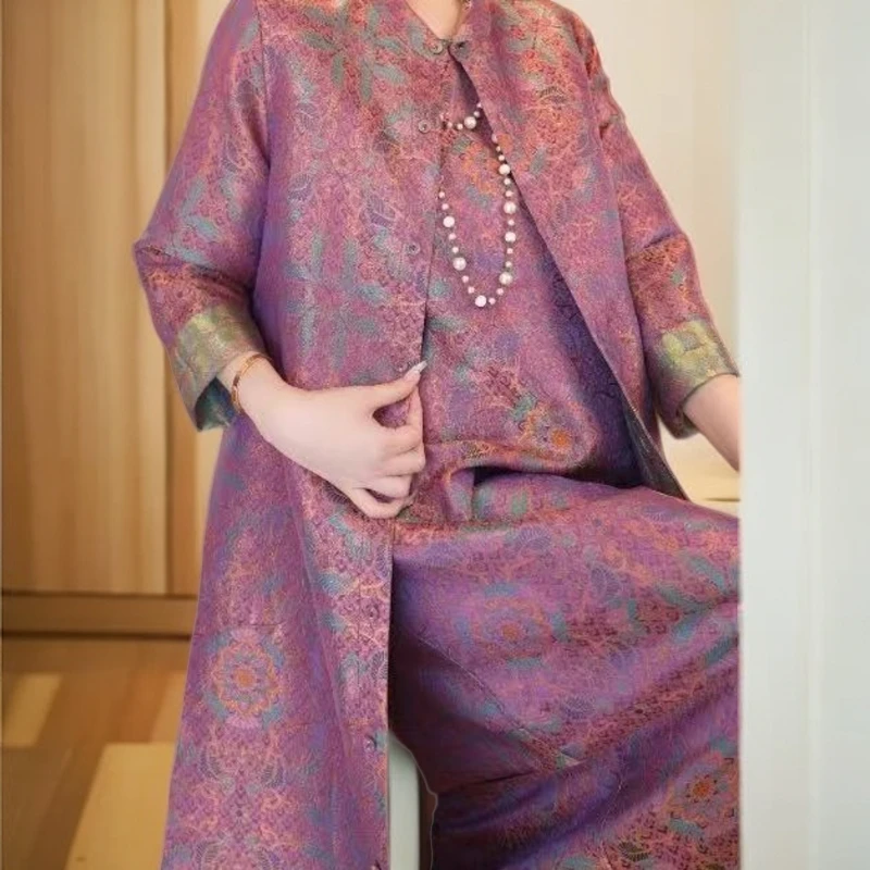 紫气东来｜新款两面双穿女装风衣长款外套2024B434-夏秋