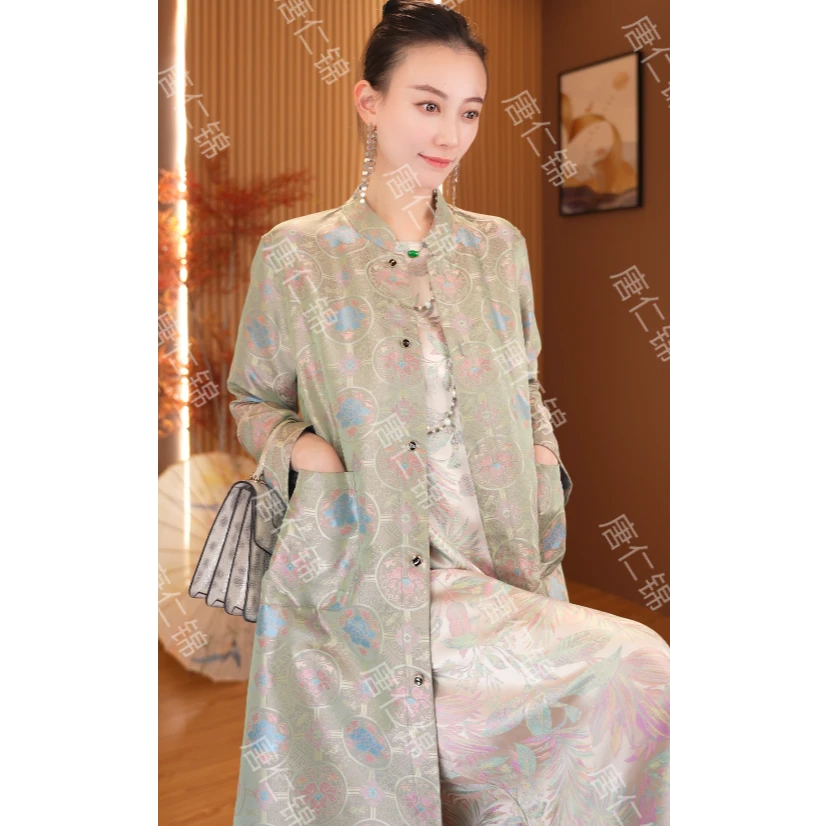 步步生莲花新款双面穿中长款风衣外套0028-夏秋