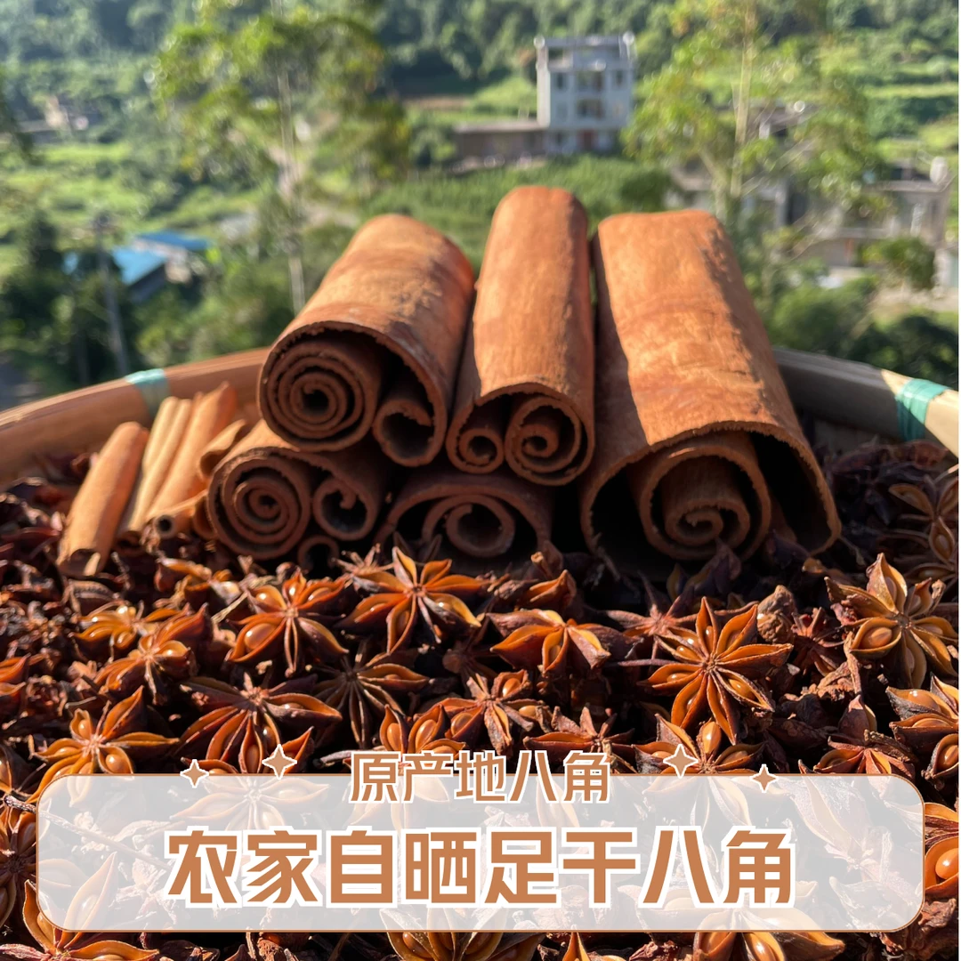 香农自家广西八角足干老树八角高山精选肉桂香味调味料50-1000克