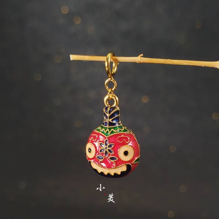 18K金烧蓝吞金兽配件 万能扣 G8013