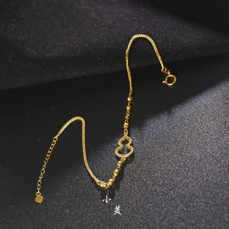 18K金葫芦古巴链手链 G9414