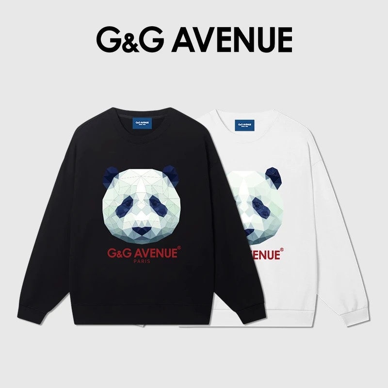 G&G Avenue轻奢潮牌卫衣秋季新款休闲圆领男女同款宽松潮流情侣