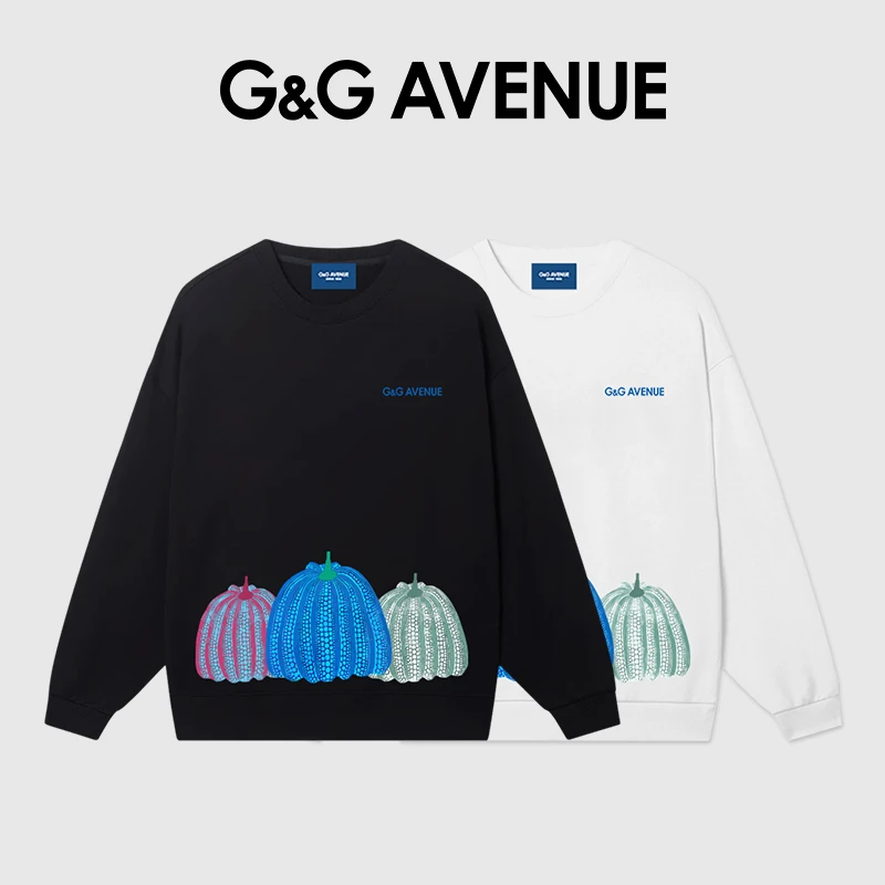 G&G Avenue轻奢潮牌春秋季圆领卫衣宽松无性别美式男女同款重磅
