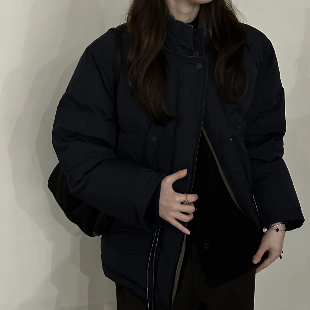 韩货-【雪糕】冬季简约通勤慵懒气质百搭保暖羽绒服/0111