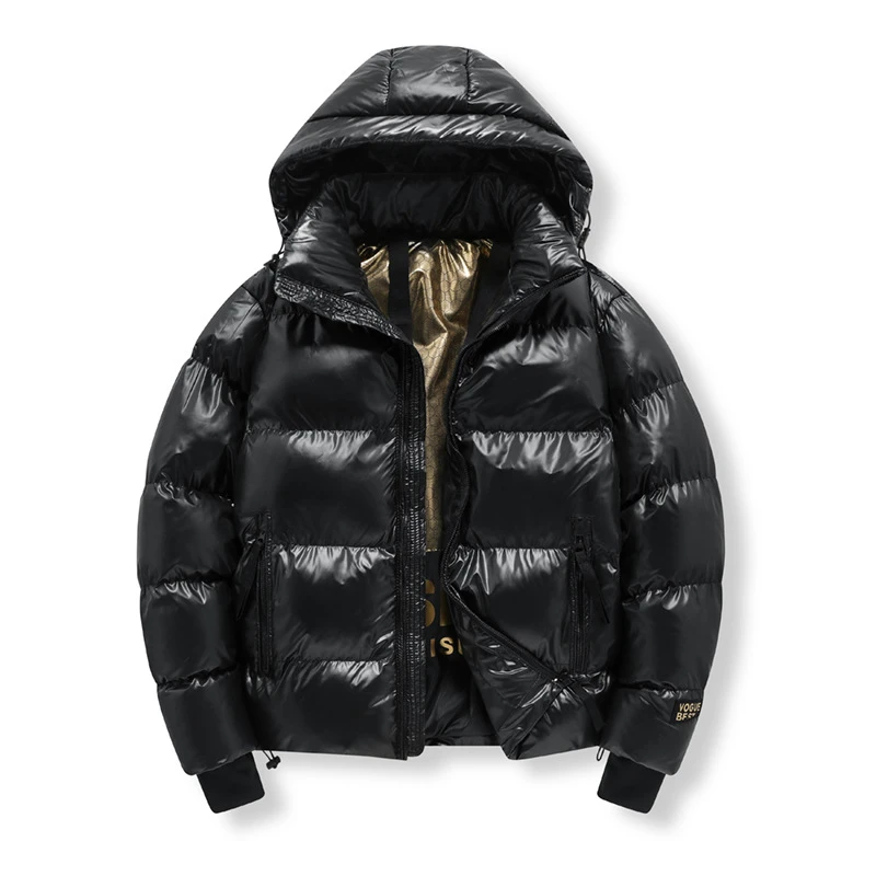 【吴老板大码男装】黑金免洗连帽休闲棉服男款保暖防寒加肥加大男帅