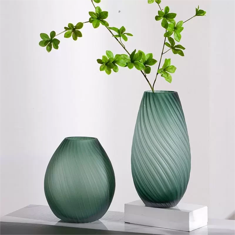 日系轻奢风高级感简约玻璃花瓶卧室插花器设餐厅水培高级装饰摆件