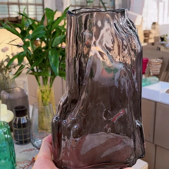 小号灰色假山造型花瓶