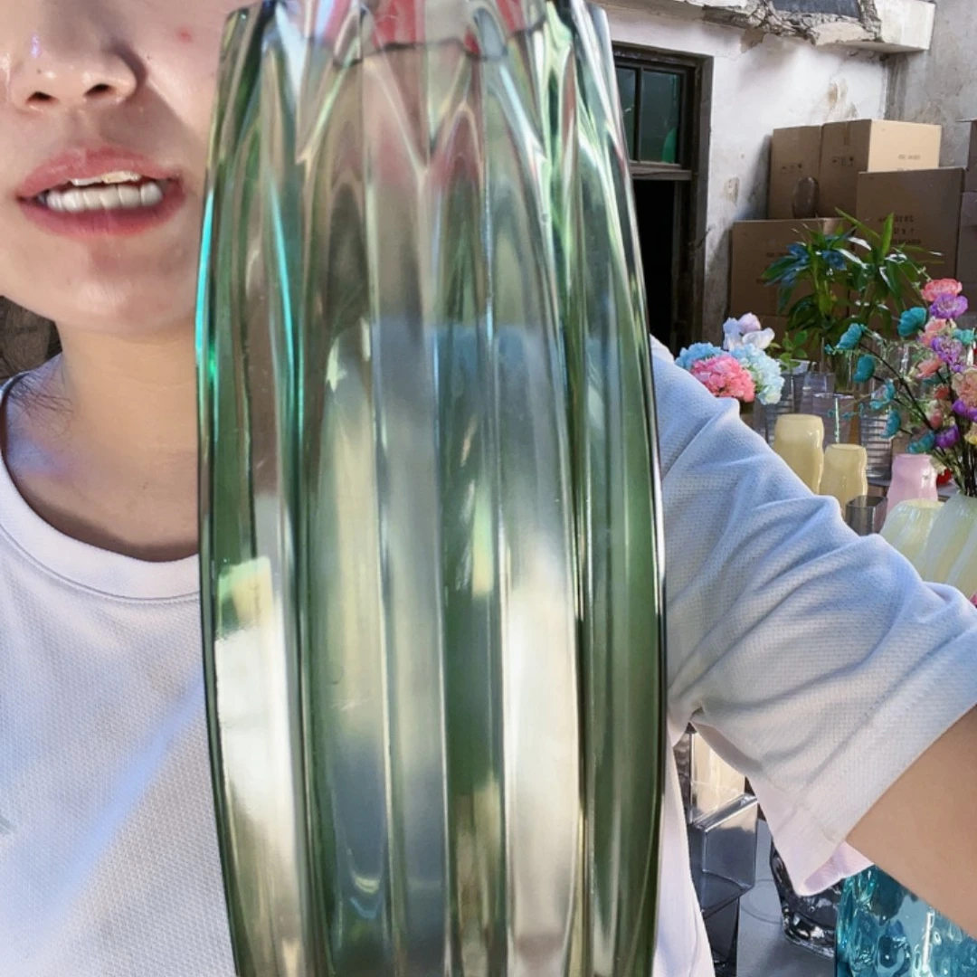 高度30可怖8.5绿色颜色可不毛巾，玻璃花瓶