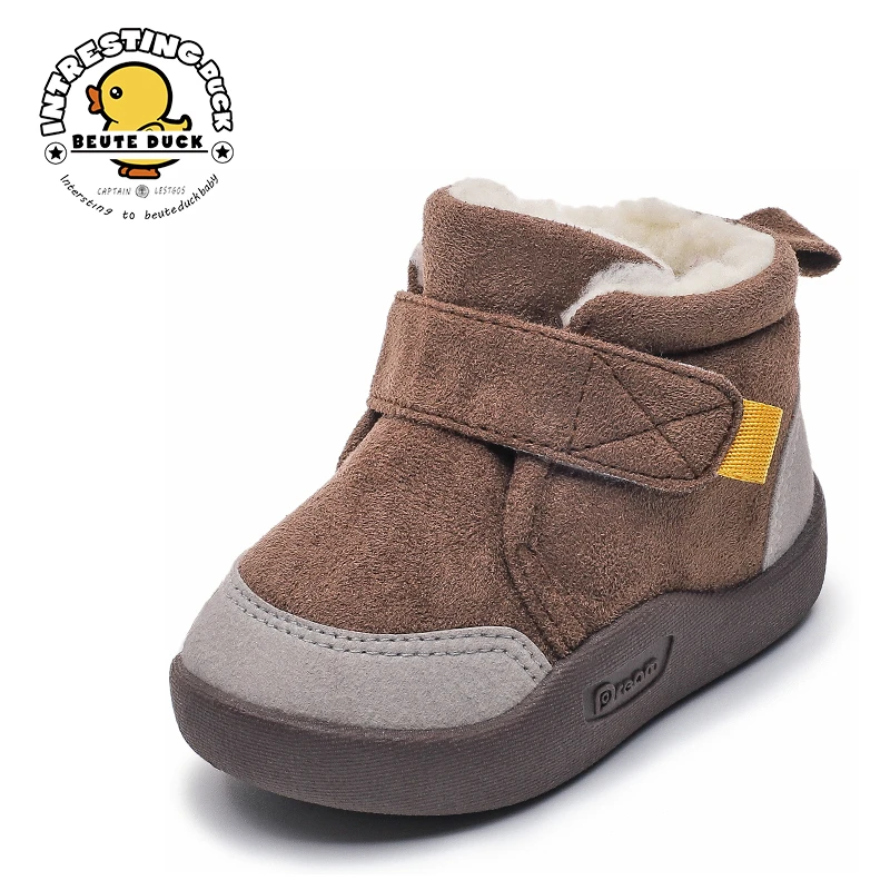 BEUTE DUCK冬季宝宝加绒雪地靴男女童鞋棉鞋保暖防滑防踢1-6岁
