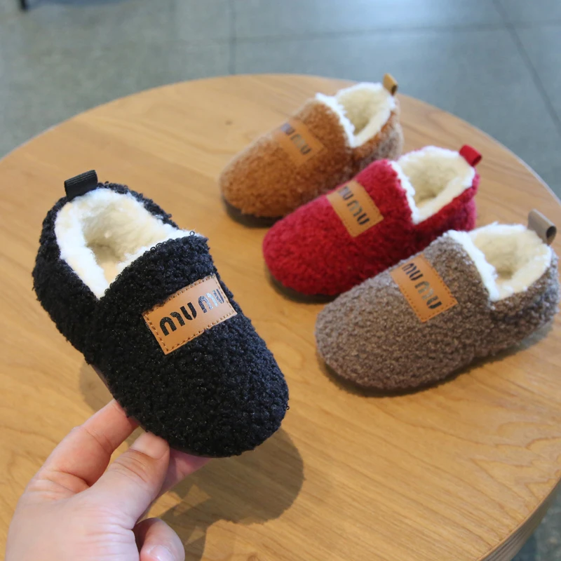 BEUTE DUCK宝宝居家鞋冬儿童棉鞋室内地板鞋婴幼不掉毛毛包根拖鞋