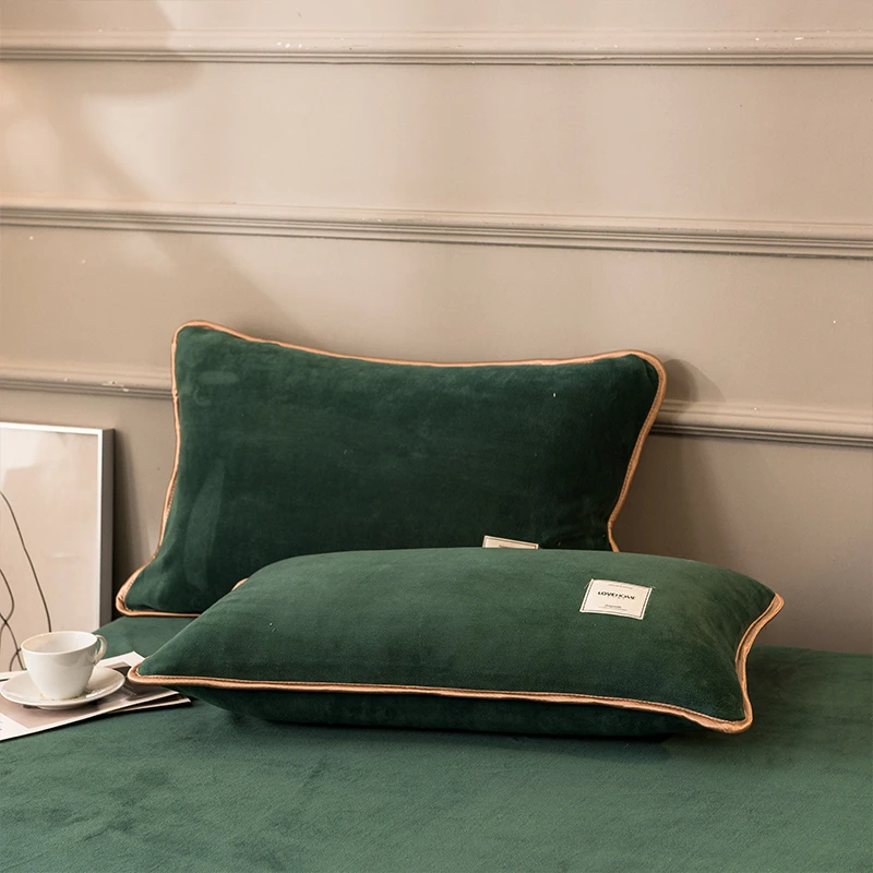 MiiOW/猫人2023新款牛奶绒法莱绒水晶绒系列枕套QC