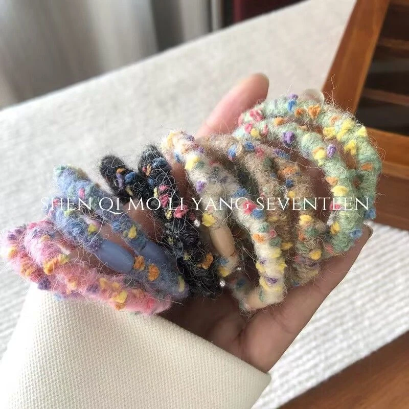 扎头发皮筋女扎头头绳女生橡皮筋ins风高颜值发绳精致彩色发圈