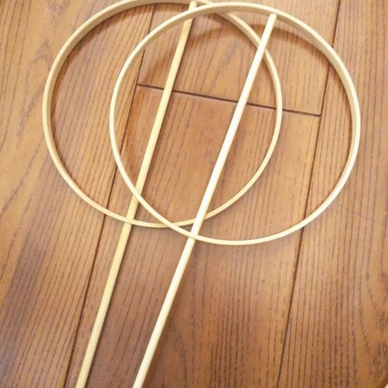 10个装diy古风中国风元素中秋节元宵节新年荷花灯竹扇竹圈框架