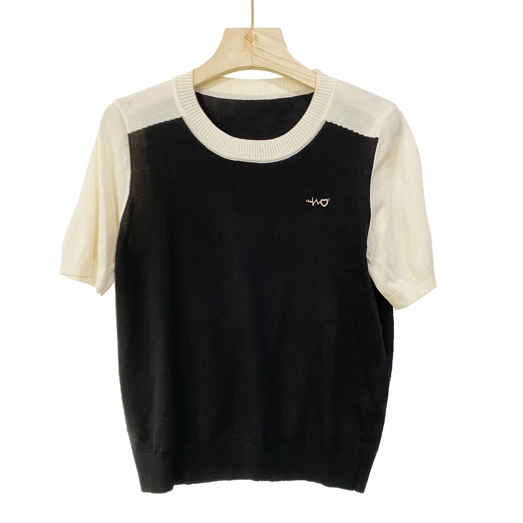 Q709女装2024年夏YS0128时尚休闲宽松轻薄条纹小衫ZD1112