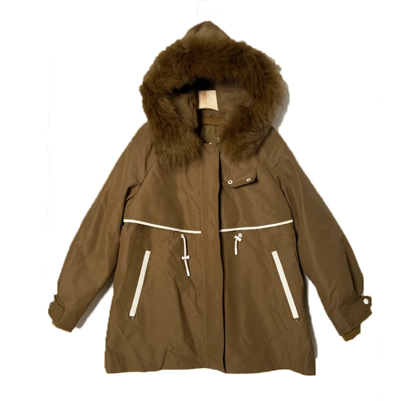 【狐狸毛+兔毛】JH72316冬新大毛领派克服收腰