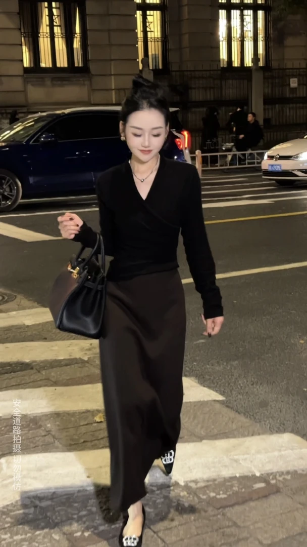 【半身裙】JINGJIE STUDIO敬姐 秋冬款时尚百搭高腰加绒半裙 88016