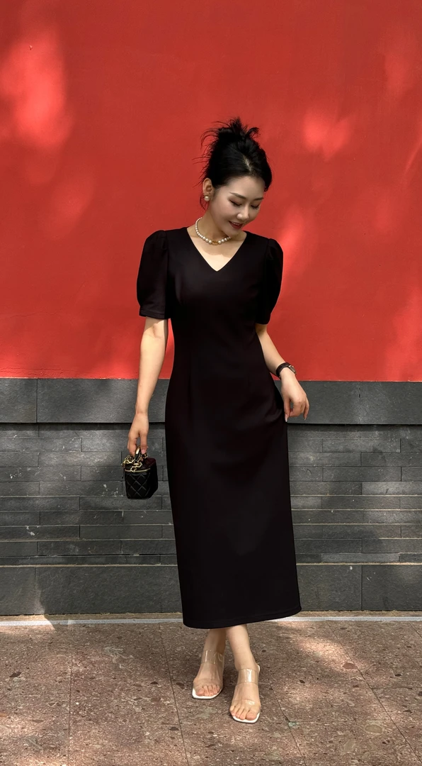 【连衣裙】JINGJIE STUDIO 夏季气质时尚收腰显瘦赫本风连衣裙 5902