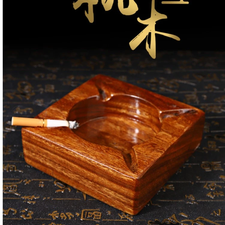 福利 标配茶桌配件-胡桃木烟灰缸