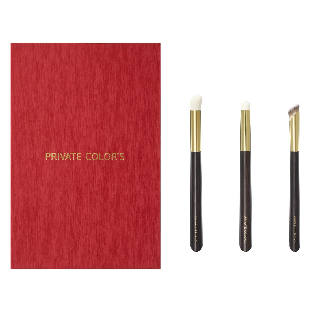 PRIVATE COLOR`S檀木柄檀心系列鼻影刷遮瑕刷套刷组合柔软手工