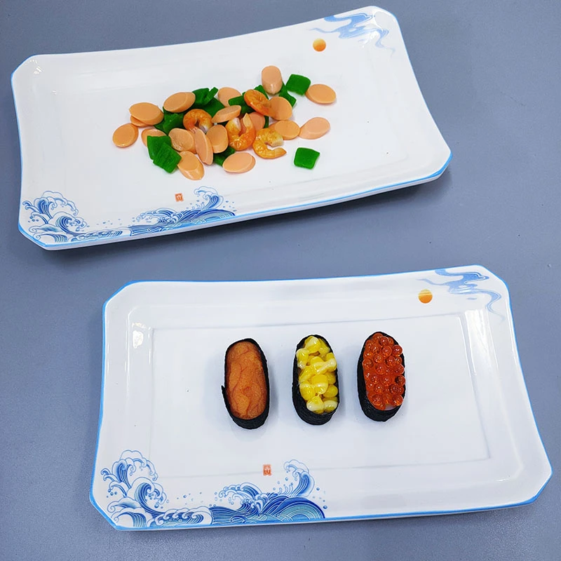 陶瓷长方形盘西餐寿司长条盘小吃点心盘会所饭店专用甜品盘牛排盘