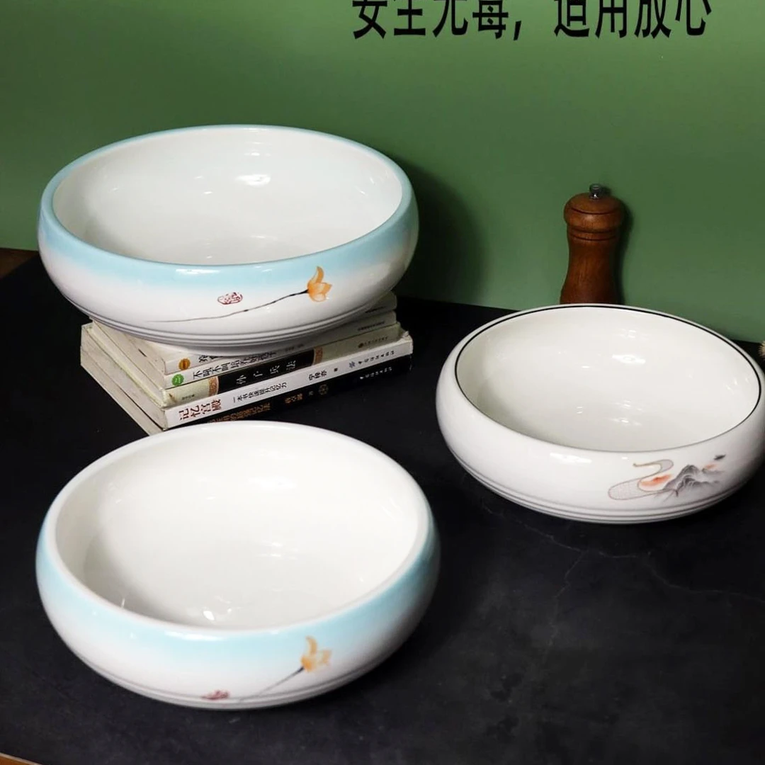 酒店用创意陶瓷大可爱酸菜水煮鱼大碗大号家用汤碗饭店餐厅大圆碗